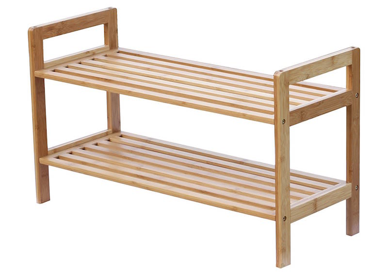 CEANSTAR 2-TIER BAMBOO STACKABLE SHOE RACK