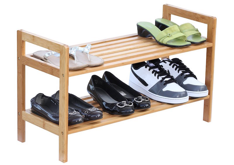 CEANSTAR 2-TIER BAMBOO STACKABLE SHOE RACK